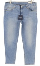 Liu Jo MONROE Women's Jeans W33 L28 Blue Washed Skinny Stretch Down Laced