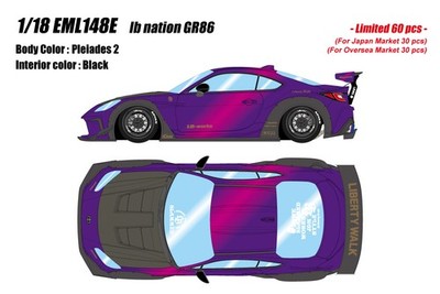 Make Up EML148E 1/18 lb nation Toyota GR86 Pleiades 2 Model Car EIDOLON LIMITED