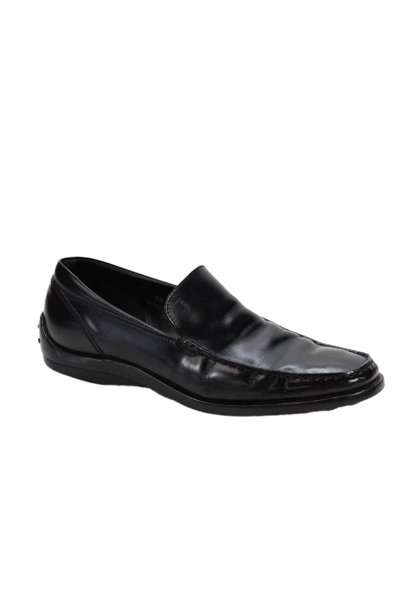 TOD’S Scarpe mocassini slip on Tods uomo punta tonda in pelle nero taglia 7 5