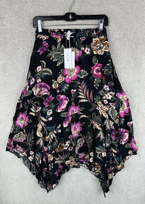 #ad Jessica Simpson Womens Floral Print Skirt Margot Maxi Asymmetrical size Large $8.54