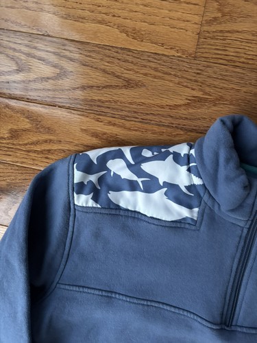 Vineyard Vines Fleece Pullover Quarter Zip Sharks Blue Youth Kid’s Unisex XL - Picture 4 of 9