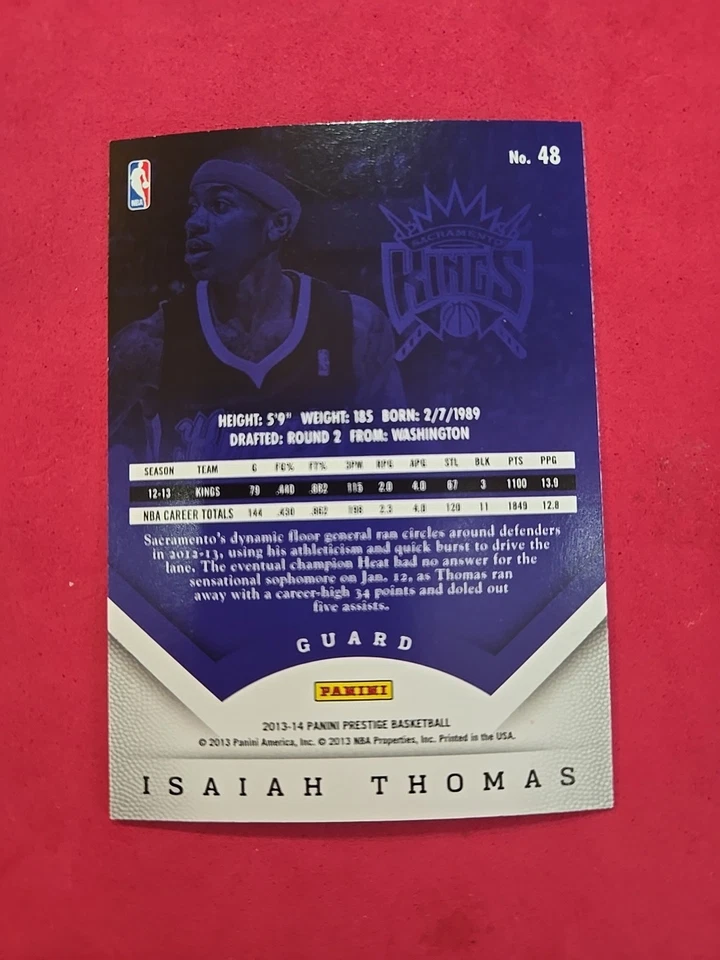 2013-14 Isaiah Thomas Panini Prestige #48 - Image 2 of 2