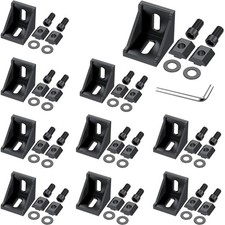 Aluprofil Winkel Set 10-tlg für 40x40 Nut 90° Verbinder Edelstahl DIY-CNC