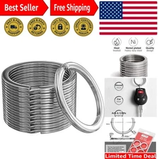 Metal Key Rings 10-Pack - Heavy Duty, Secure Organization Essentials