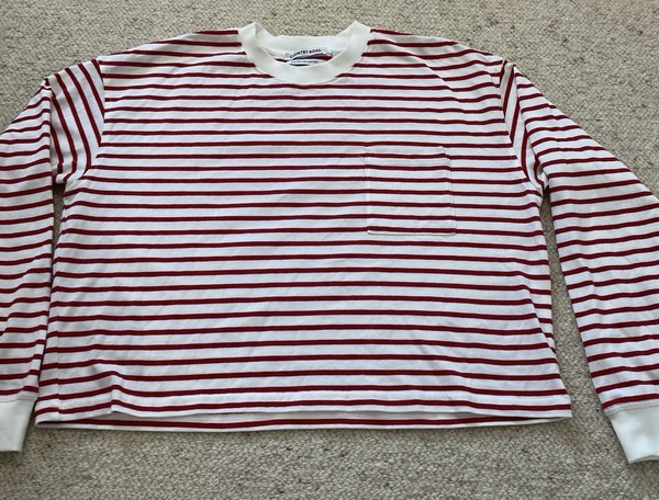 Country Road Women’s Red/White Striped Long Sleeve Crew Neck T-Shirt Size S