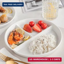 RUIBOLU Unbreakable Divided Plates 5PCS for Kids Adults, Compartment Plates, Lig