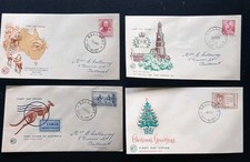 1959/62 Australia Pre Decimal Wesley First Day Covers × 4 Free Post #7