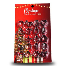 20Pcs Stainless Steel Christmas Cookie Cutter Set Mini Baking Mold for Cookies V