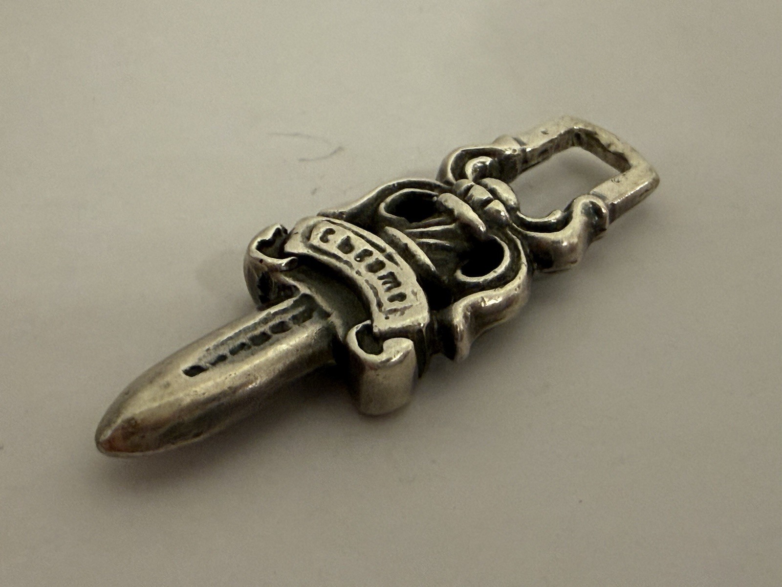 * authentic*￼Chrome Hearts Dagger Silver Pendant … - image 5