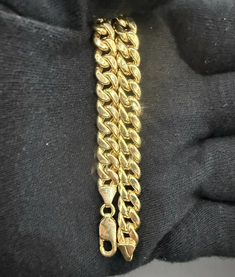 14K Yellow Gold 7mm Miami Cuban Link Bracelet 8.5” Italy Lobster Clasp 11.35g - Image 3 of 4
