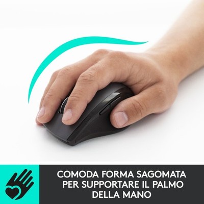 Logitech M705 Marathon Maus Wireless, USB Unifying Empfänger 2,4 GHz, 1000 5 3