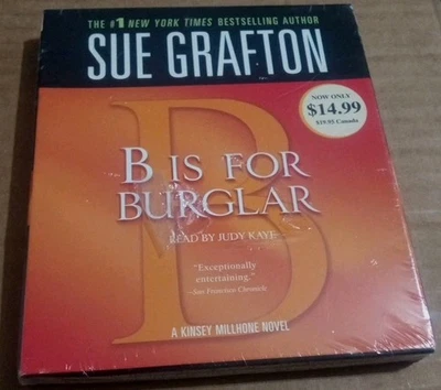 B Is for Burglar by SUE GRAFTON Audiobook NEW MOSTLY SEALED RARE OOP HTF Kinsey - Image 1 of 4