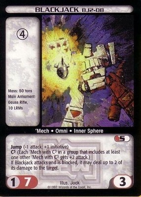 Blackjack (BJ2-OB) - Mechwarrior - Battletech CCG