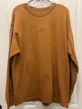 Nike Premium Essentials Long Sleeve T-shirt Desert Orange  Sz Large READ
