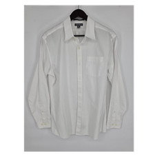Eddie Bauer Men's L Wrinkle Resistant Classic Fit Dress Shirt White