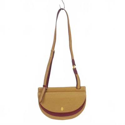 Cartier Vintage Must line Trinity Leather shoulder bag crossbody half moon Used