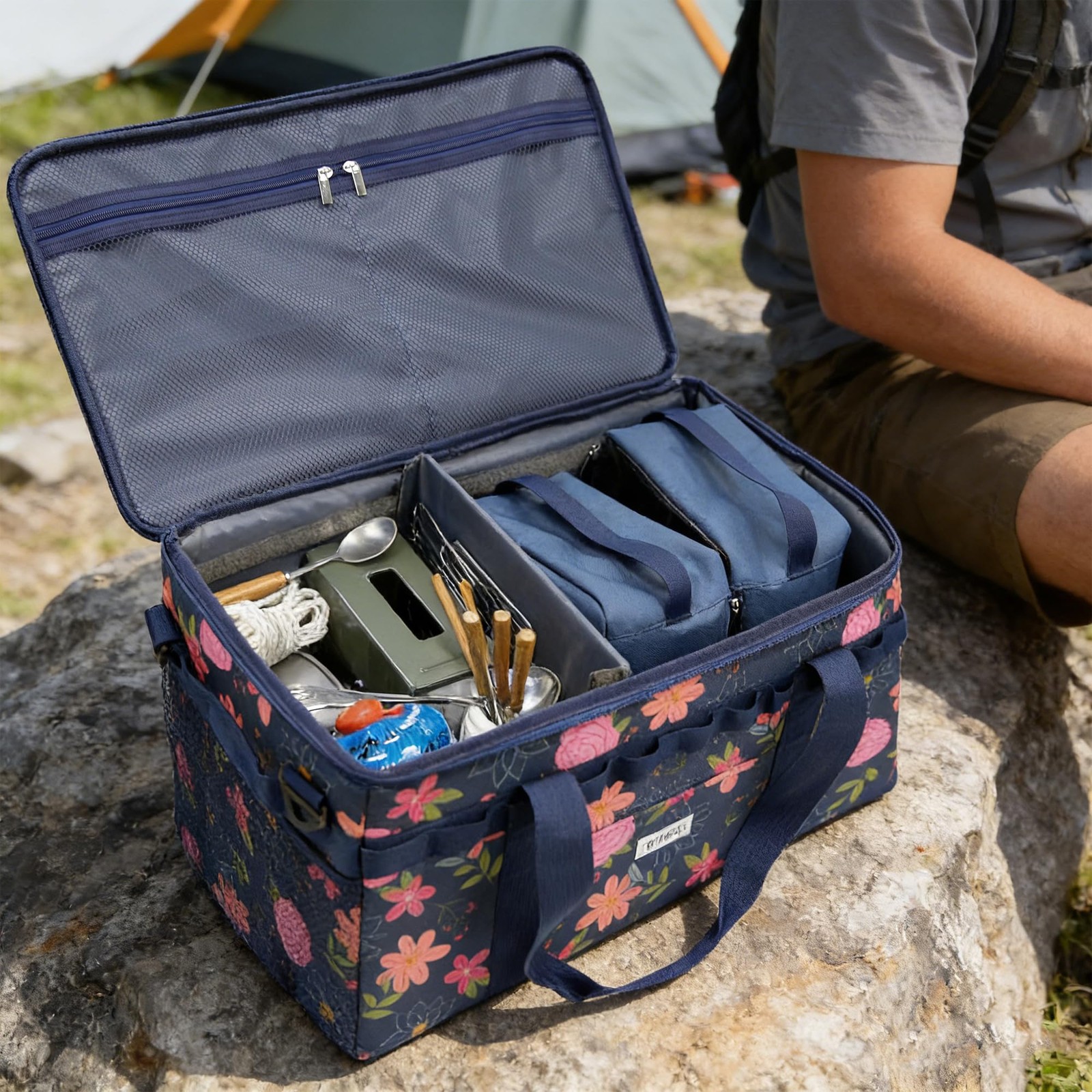 Camping Gear Organizer, 2Pcs Packing Cubes with Carrying Bag for Kitchen Supp... image 8