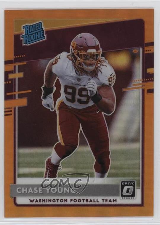 2020 Donruss Optic Rated Rookies Orange Prizm 130/199 Chase Young Rookie RC 14li