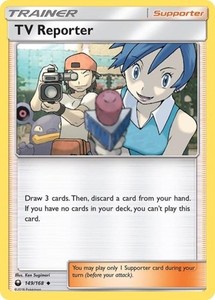 TV Reporter 149/168 Uncommon Celestial Storm Pokemon TCG