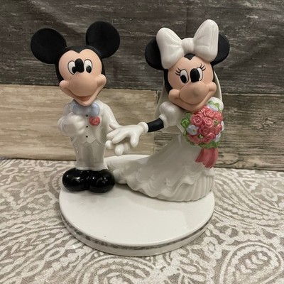 Disney Lenox Mickey & Minnie Mouse Wedding Cake Topper Porcelain Figurine 859020