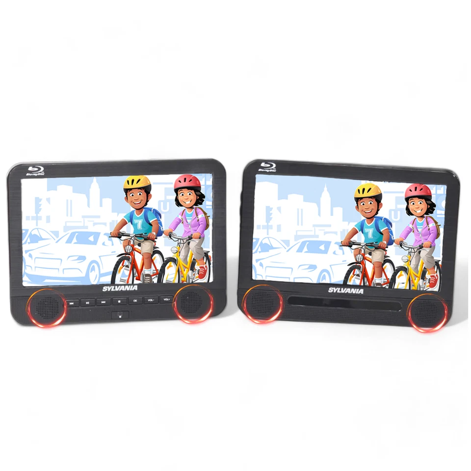 Sylvania 10.1" Dual Screen Portable Blu-ray DVD CD player w/ HDMI out SDVD1087