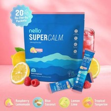 Nello Super Calm Raspberry Lemonade  Free Shipping Energy Calming Drink Mix