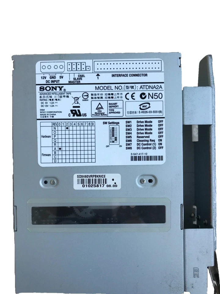Sony Internal Tape Backup Drive / ATDNA2A - Image 2 of 4