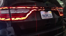 For 2015 - 2023 Durango Tail Light Race Race Track Precut Overlay Rear Decal...