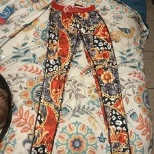 Ethika Womens Leggings Elastic Waist Active Chains Print Multicolor Size XS