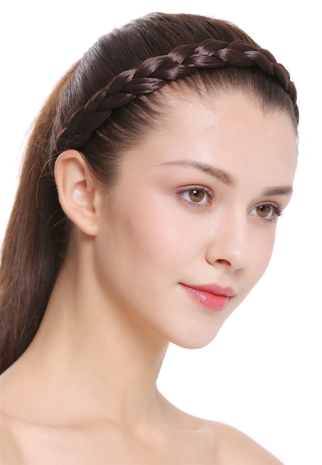 Braided Hairband Hair Hoop Traditional Costume Brown Braid CXT-007-006