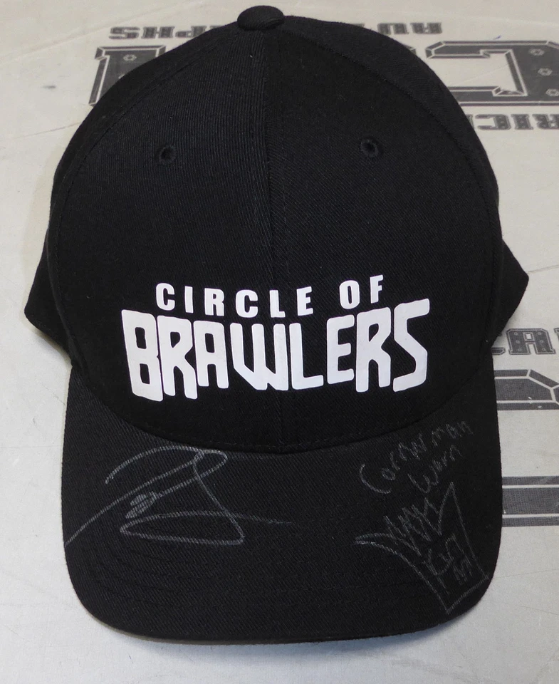 Joe Schilling & King Mo Signed Bellator KB Fight Worn Cornerman Used Hat BAS COA - Image 4 of 4