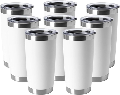 20Oz Tumblers Bulk Stainless Steel Cup with Lid Double Wall Vacuum Insulated Cof