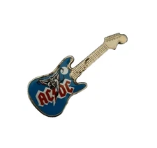 VTG 1980s UK AC/DC GUITAR BADGE / PIN