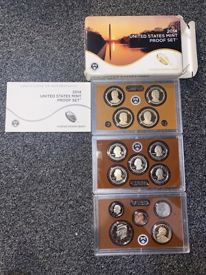 2007 United States Mint 14-coin Silver Proof set with original box and COA