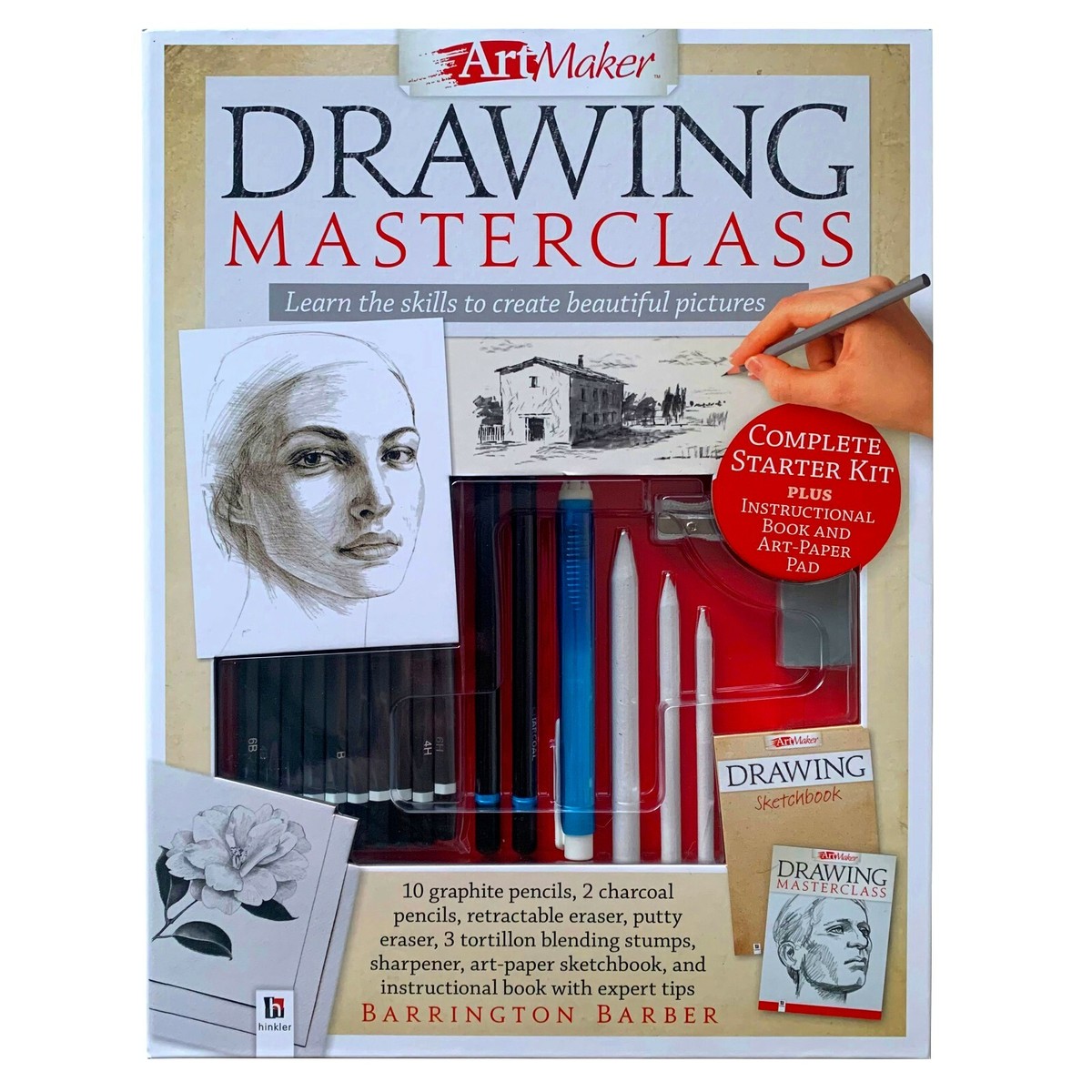 Masters of Sketching アート技法書 Drawing Starter Kit Art Maker Masterclass Instruction Book and Art
