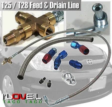 COMPLETE OIL FEED & RETURN LINE KIT T25/T28 GT30 TURBO