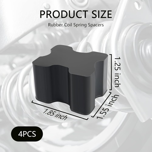 Rubber Coil Spring Spacers Spacer Booster Small Boosters 4 Pcs Front Rear Lift - Bild 2 von 8