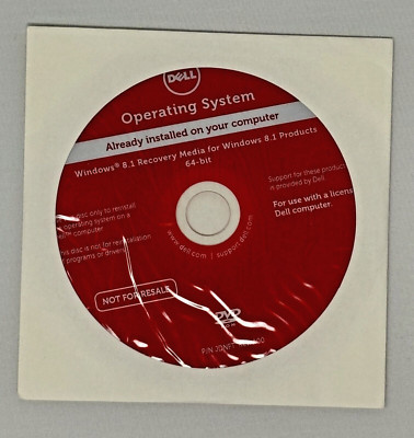 Dell Operating System Windows 8.1 Recovery Media 64 Bit DVD Sealed Genuine RGH4G