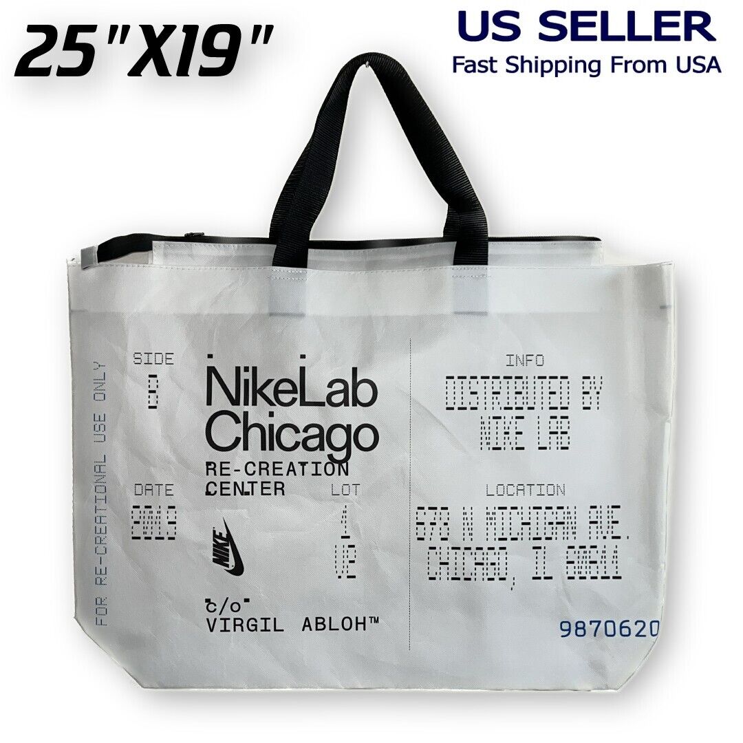 Off-White Nike Lab Tote Bag White Tyvek Campus Virgil Abloh Chicago  [25x19]