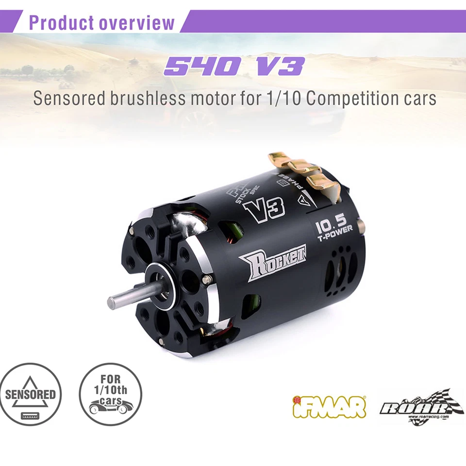 Camión de carreras Rocket 540 V3 motor sin escobillas 3,5/4,5/9,5/17,5/21,5T F/1/10 RC - Imagen 3 de 4