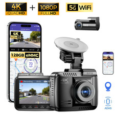 4K Dash Cam 1080P Car Camera ADAS 5GWiFi GPS Motion Detection Color Night Vision