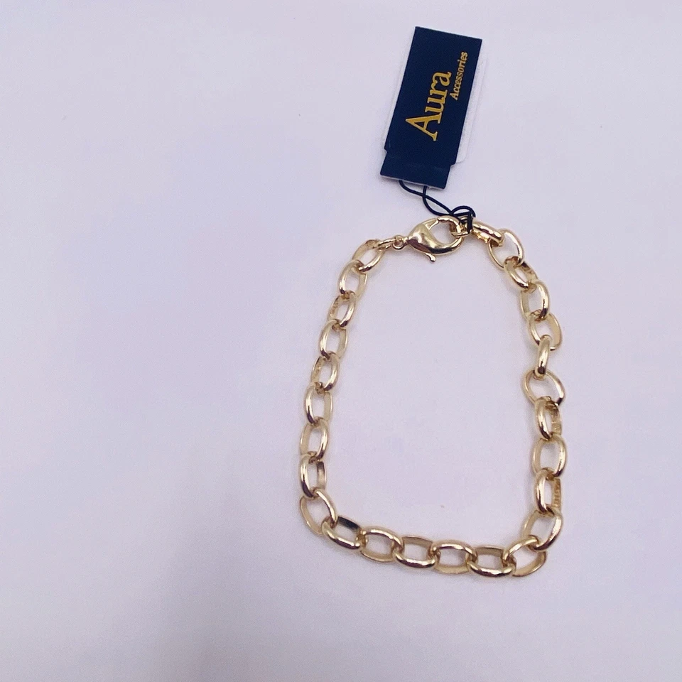 Aura 金色链式手链 7.5 英寸 全新 — 第 2/4 张图片