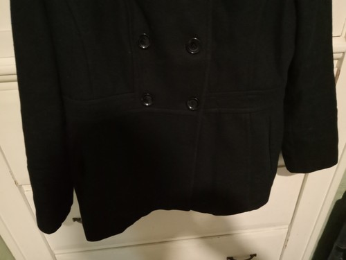 Michael Kors Black Double Breasted Wool Blend Pea Coat Size XL - Picture 5 of 9