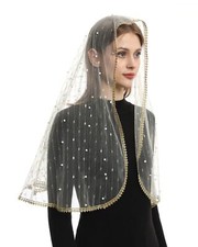 Mantveil Catholic Church Mantilla Veil: Long Vintage Christian Latin Mass Hea...