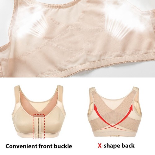 Womens Posture Corrector Bra Back Support Lift Up Yoga Bra Adjustable Wireless - Picture 11 of 15