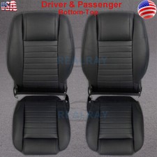 For 05 06 07 08 09 Ford Mustang Gt Convertible Coupe V8 Black Front Seat Covers
