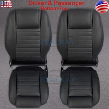 For 05 06 07 08 09 Ford Mustang GT Convertible Coupe V8 Black Front Seat Covers