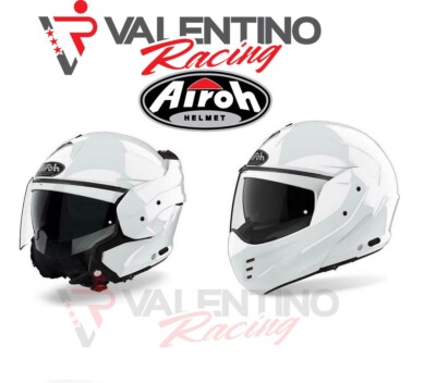 Helm MATHISSE Modular Öffnend P/J Airoh Weiß Glänzend Gloss White XL 61/62