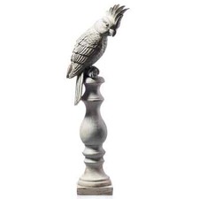 Kakadu Papagei auf Säule - Figur 38cm Dekoration - Vogel