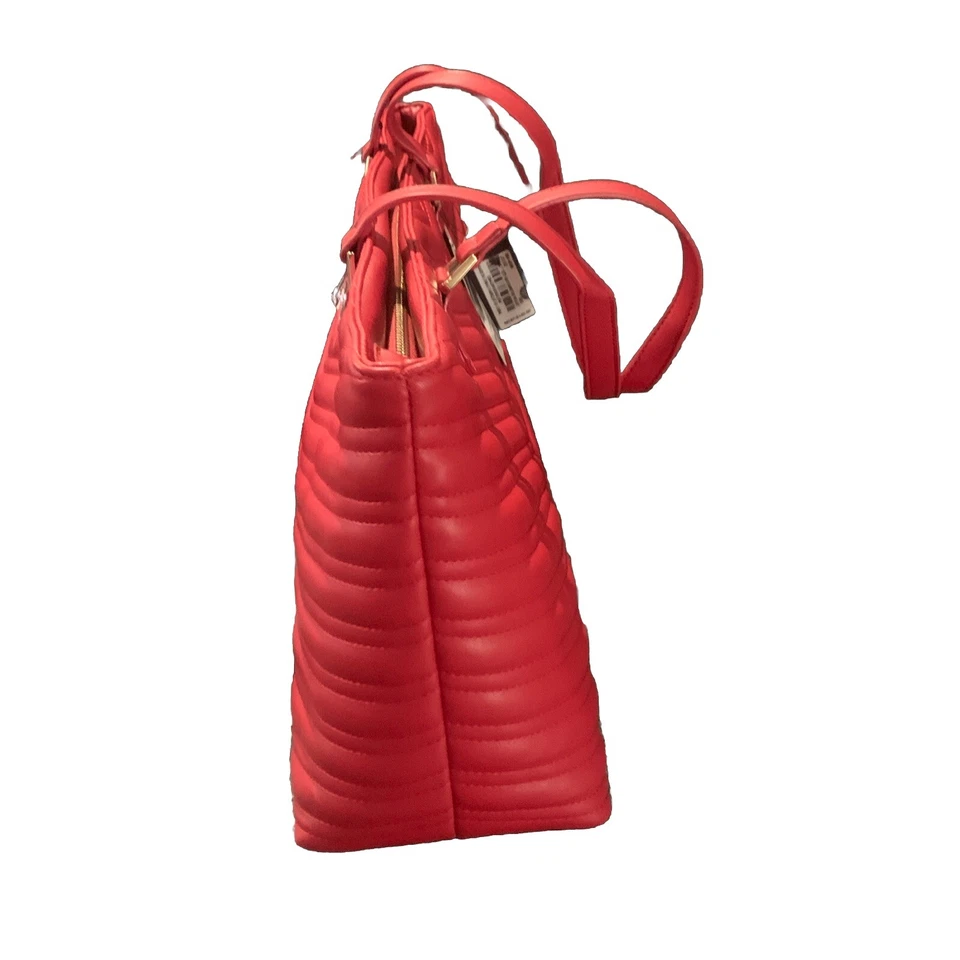 Bolso de Mano Badgley Mischka Edredón Grande Rojo con Bolsillo Interior para Portátil. Foto 4 de 4